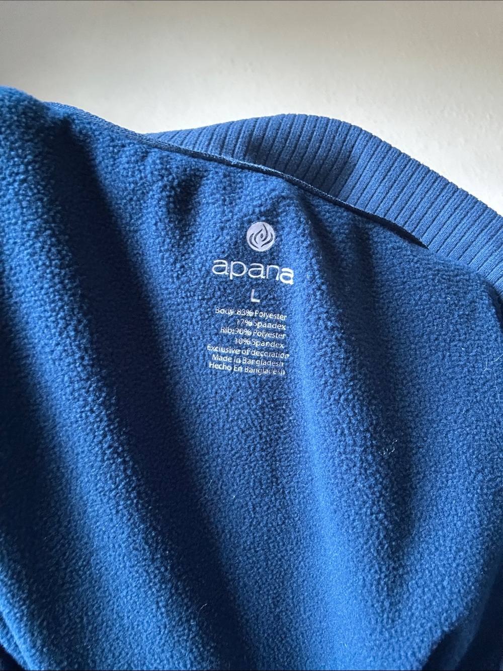Apana Men's Deep Blue Crewneck Fleece Sweater